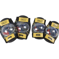 Kit protezione gomitiere e ginocchiere Batman nero e giallo