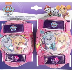 Kit protezione gomitiere e ginocchiere Paw Patrol Girl rosa e viola
