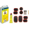 Kit riparazione per bicicletta con mastice, 8 pezze e carta abrasiva