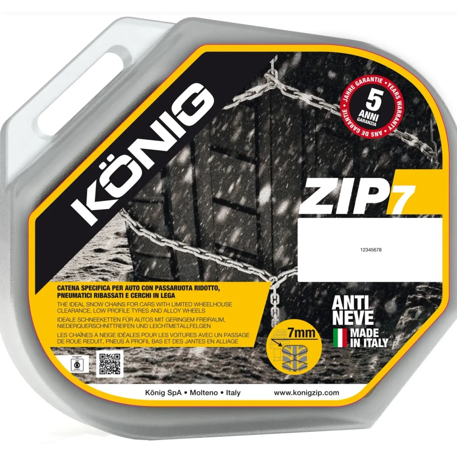 Konig catena da neve per autovettura ZIP 7 mis. 065