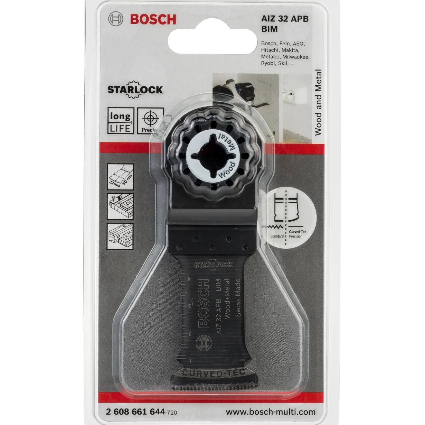 Lama Bosch per untensile multifunzione PRO AIZ 32 APIB 32x50 mm