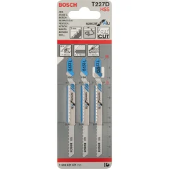 Lama seghetto alternativo Bosch T 227 D Special for Alu L 100 mm 3 pz