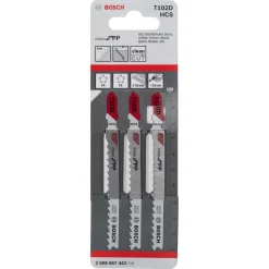 Lama seghetto alternativo Bosch T 102 D Clean for PP L 100 mm 3 pz