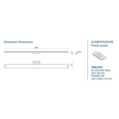 Lampada da Specchio per bagno Led 55 cm luce naturale