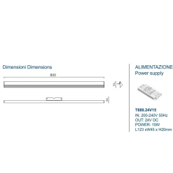 Lampada da Specchio per bagno Led 80 cm