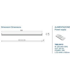 Lampada da Specchio per bagno Led 52 cm