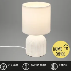 Lampada da tavolo Ino H 28 cm bianca