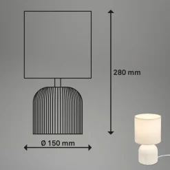 Lampada da tavolo Ino H 28 cm bianca