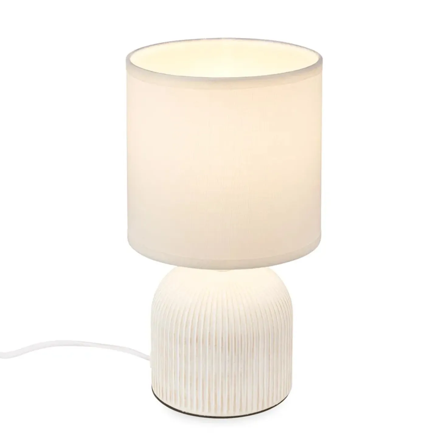 Lampada da tavolo Ino H 28 cm bianca