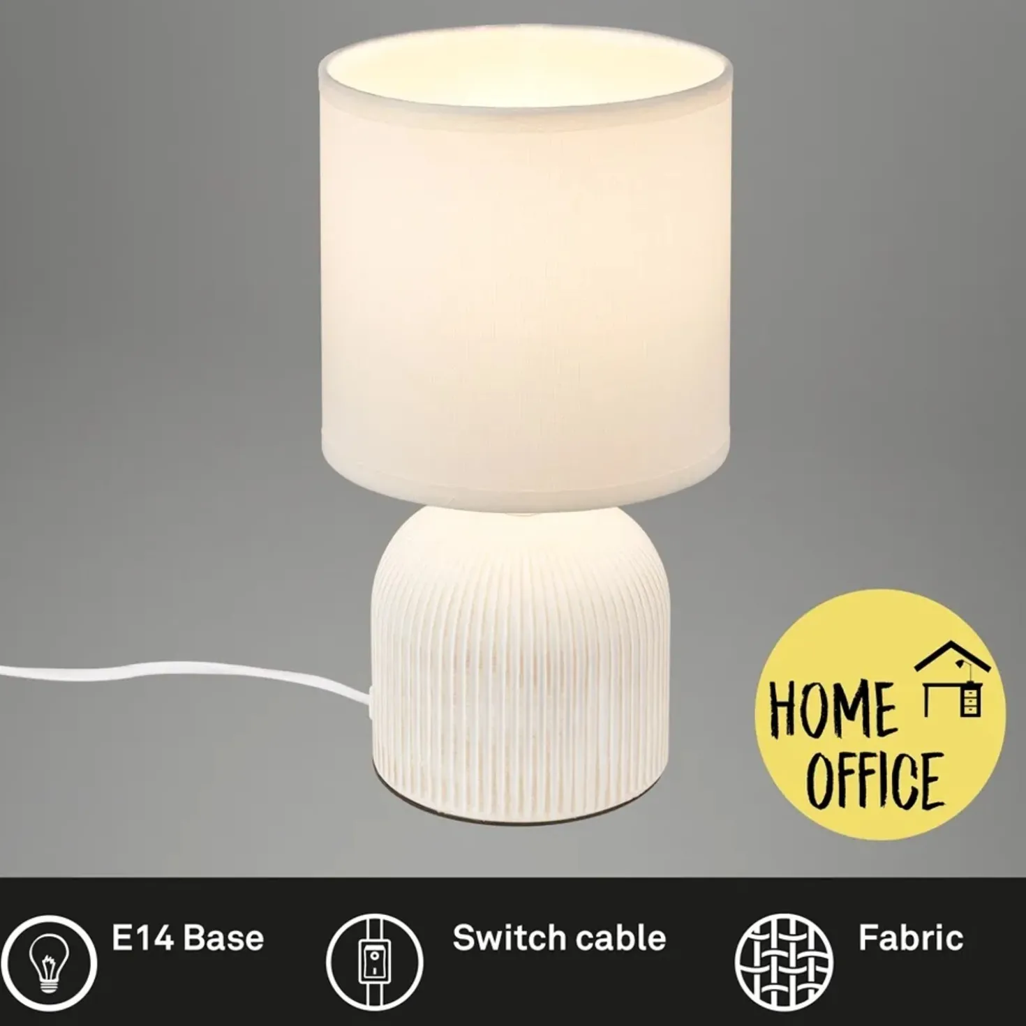 Lampada da tavolo Ino H 28 cm bianca
