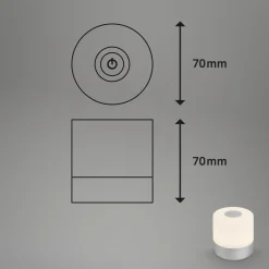 Lampada da tavolo LED 100 lm RGB Ø 7 x 7 cm cromo