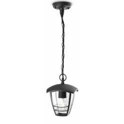 Lampada lanterna a sospensione Creek nero 60 W Philips