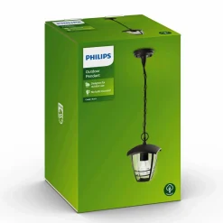 Lampada lanterna a sospensione Creek nero 60 W Philips