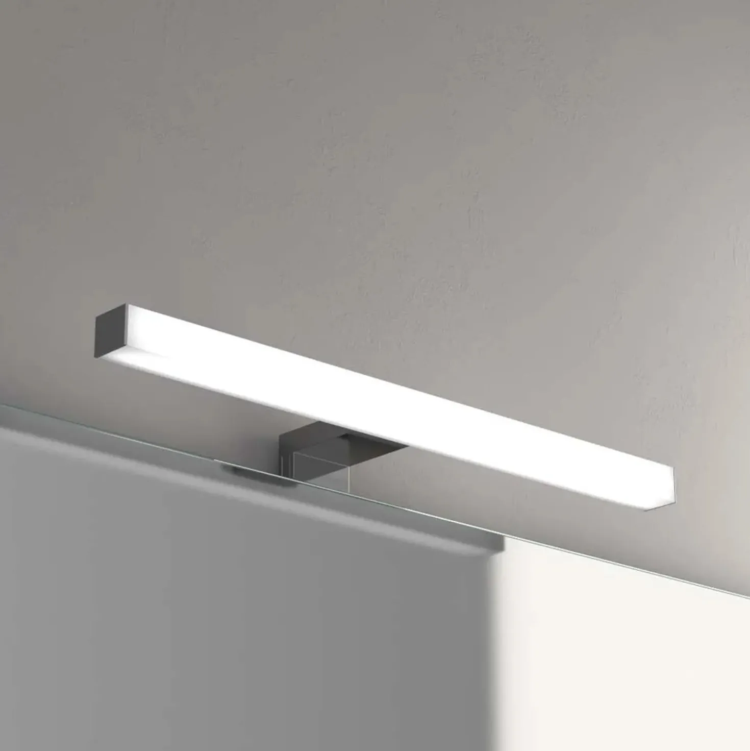 Lampada LED 40 cm 6 W cromo