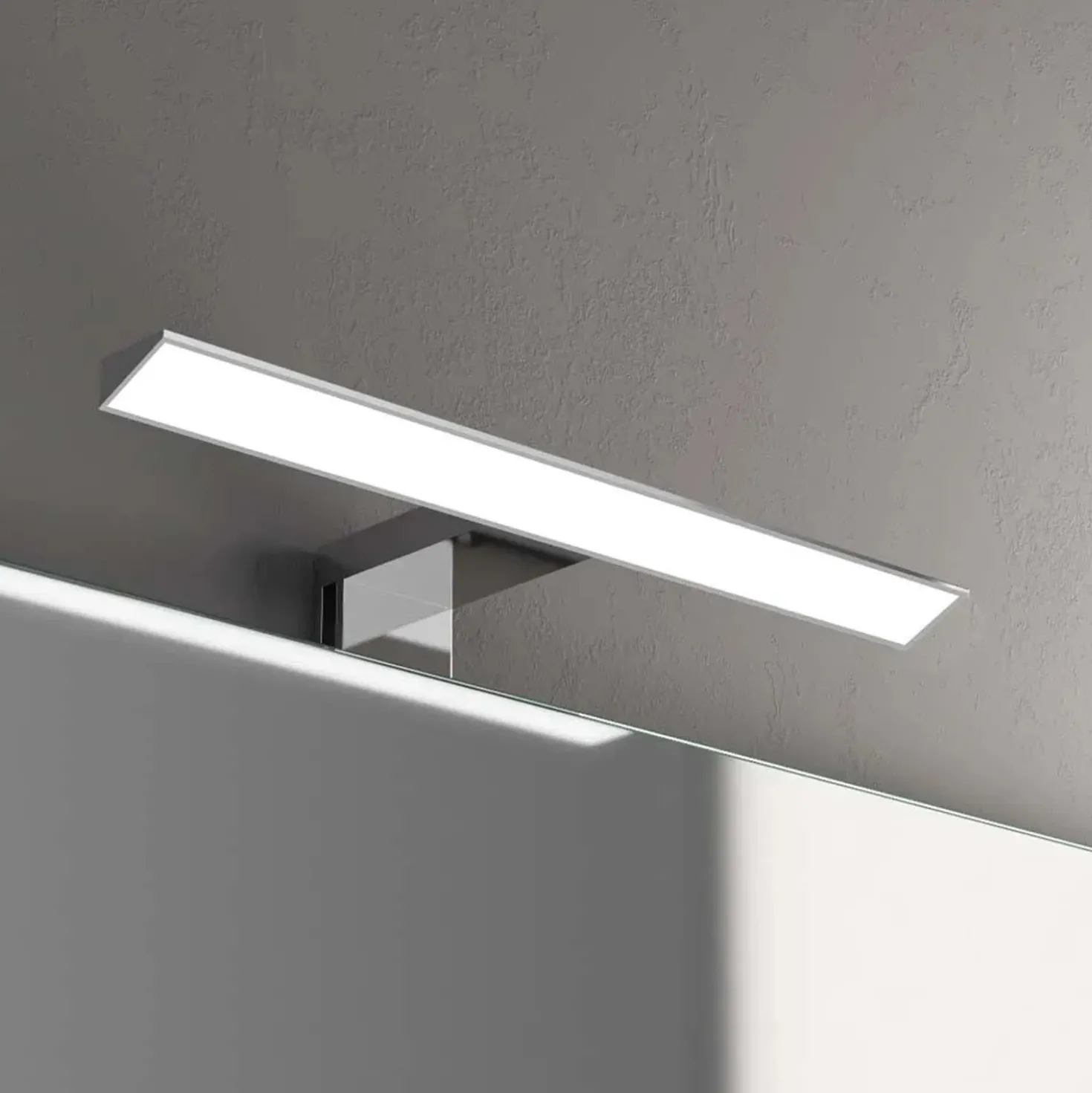 Lampada LED 30 cm 6 W cromo
