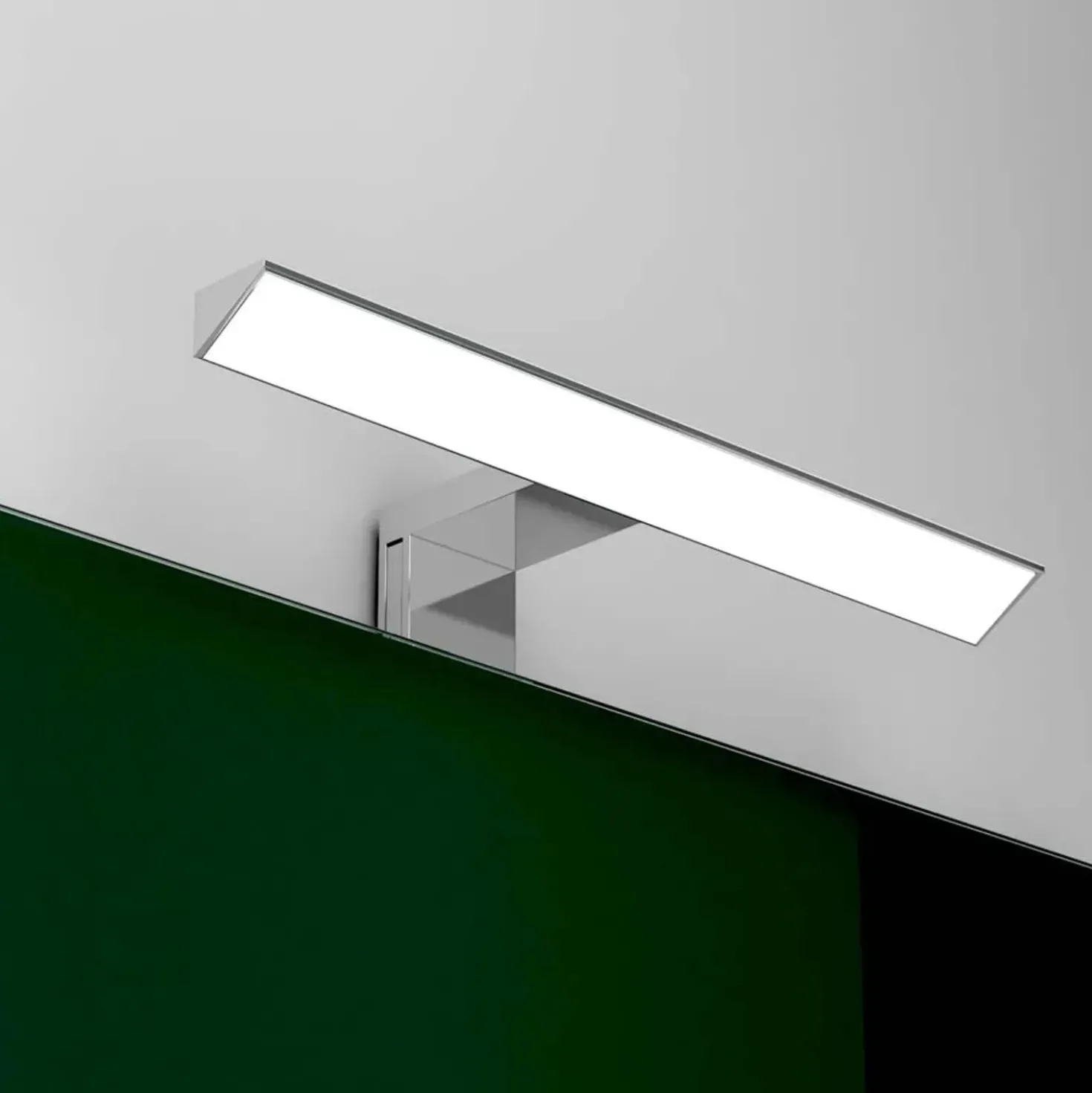 Lampada LED 30 cm 6 W cromo