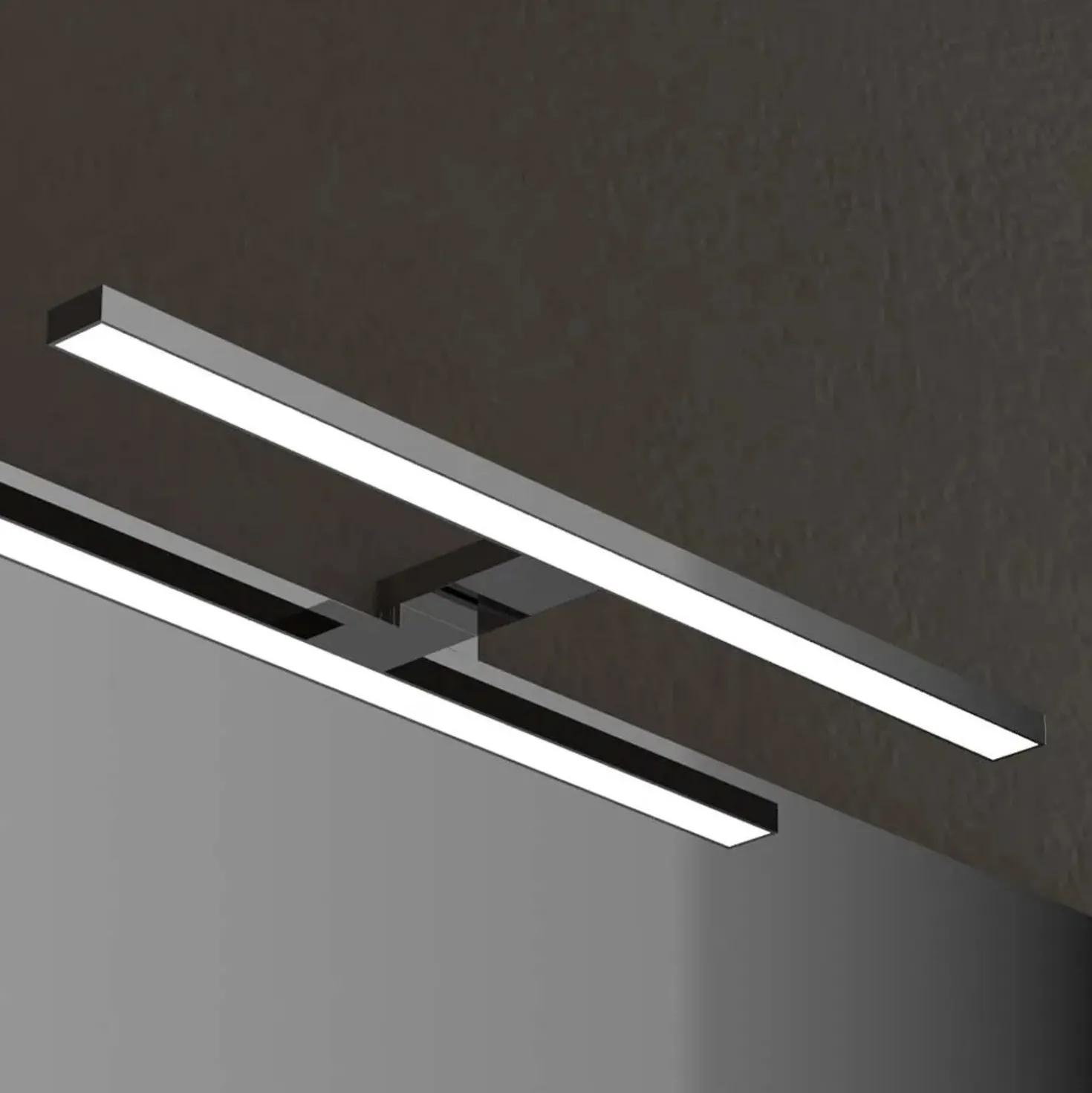 Lampada LED 50 cm 7 W cromo