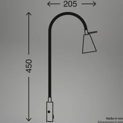 Lampada led Briloner Comfort Light da comodino 45 cm 400 lm bianca