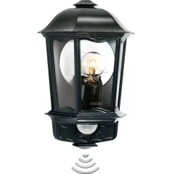 Lampada LED con rilevatore L 190 S 14,5x22x33,5 cm nero
