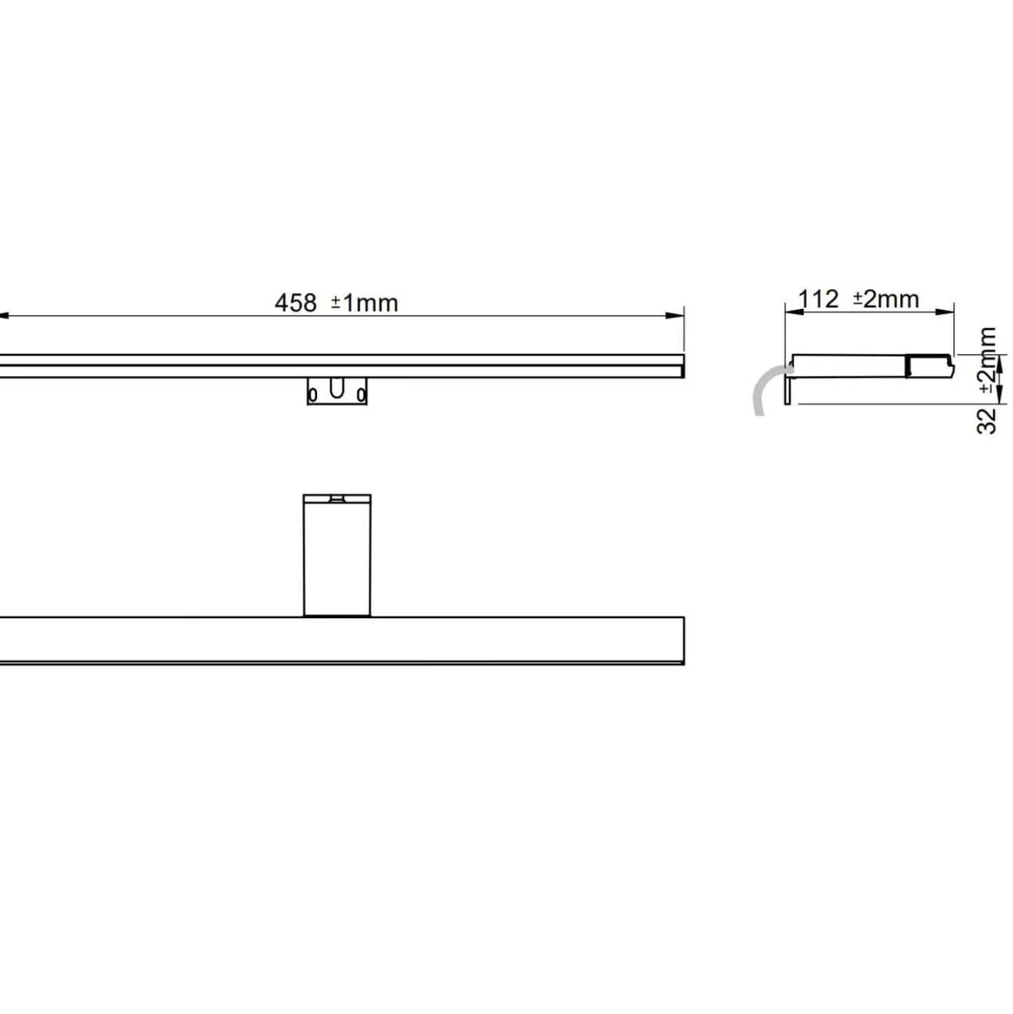 Lampada Led per specchio bagno Pandora Cromo 460x32x112 mm