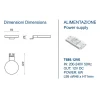 Lampada LED rotonda per specchio bagno 3,6 W 8x10,5x5 cm