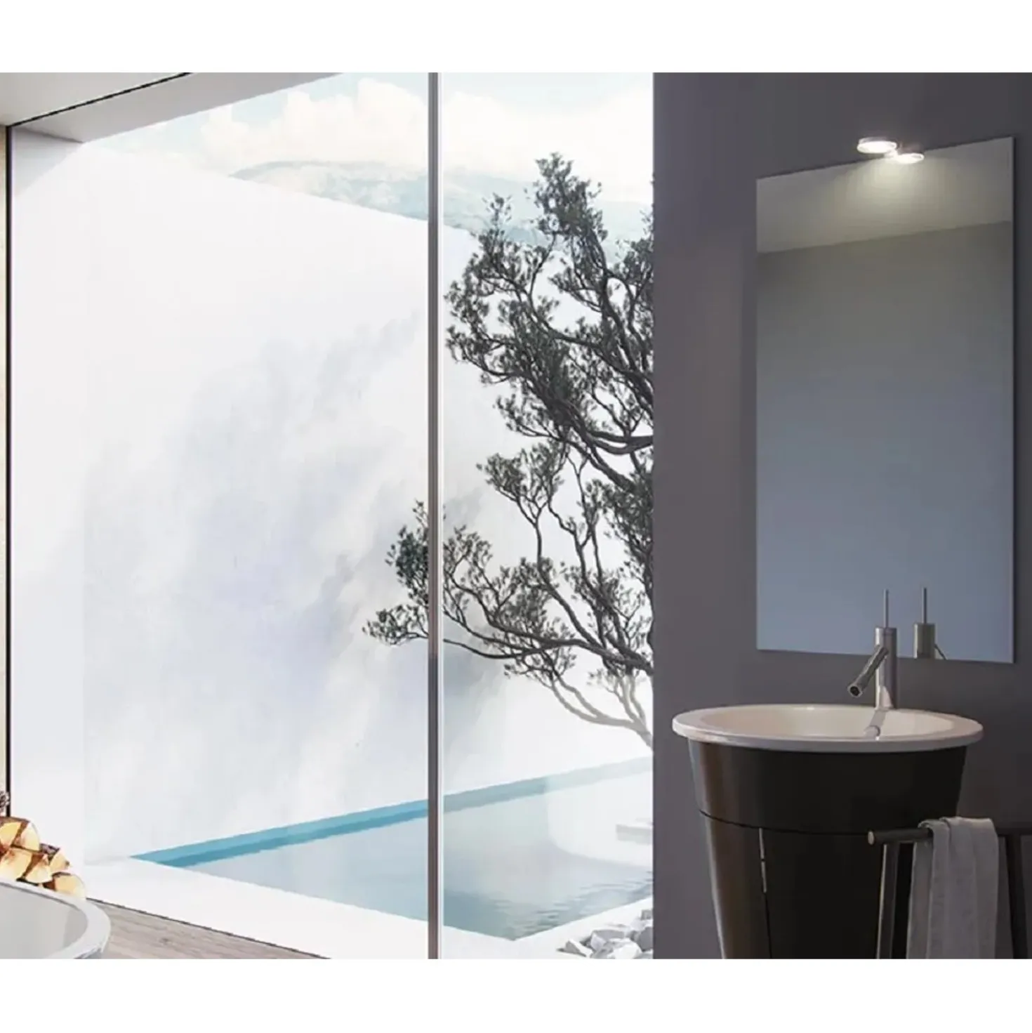 Lampada LED rotonda per specchio bagno 3,6 W 8x10,5x5 cm