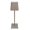 Lampada LED touch da tavolo in ABS 9,5x9,5x36 cm tortora