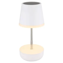 Lampada solare plastica 10 LED Ø11x25 cm bianco satinato