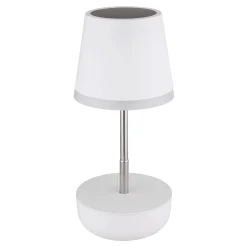 Lampada solare plastica 10 LED Ø11x25 cm bianco satinato