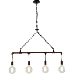 Lampadario a sospensione Amarcord E27 color ruggine 86x9x109 cm