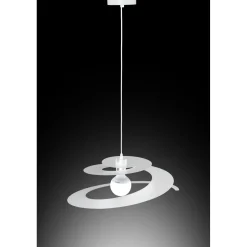 Lampadario a sospensione Spirale E27 42 W bianca in metallo 50 x H 130 cm