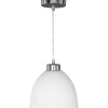 Lampadario a sospensione Dallas E27 cupola vetro opale bianco Ø 20x157 cm