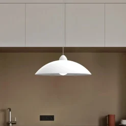 Lampadario a sospensione Flash E27 in metallo bianco Ø 30 cm