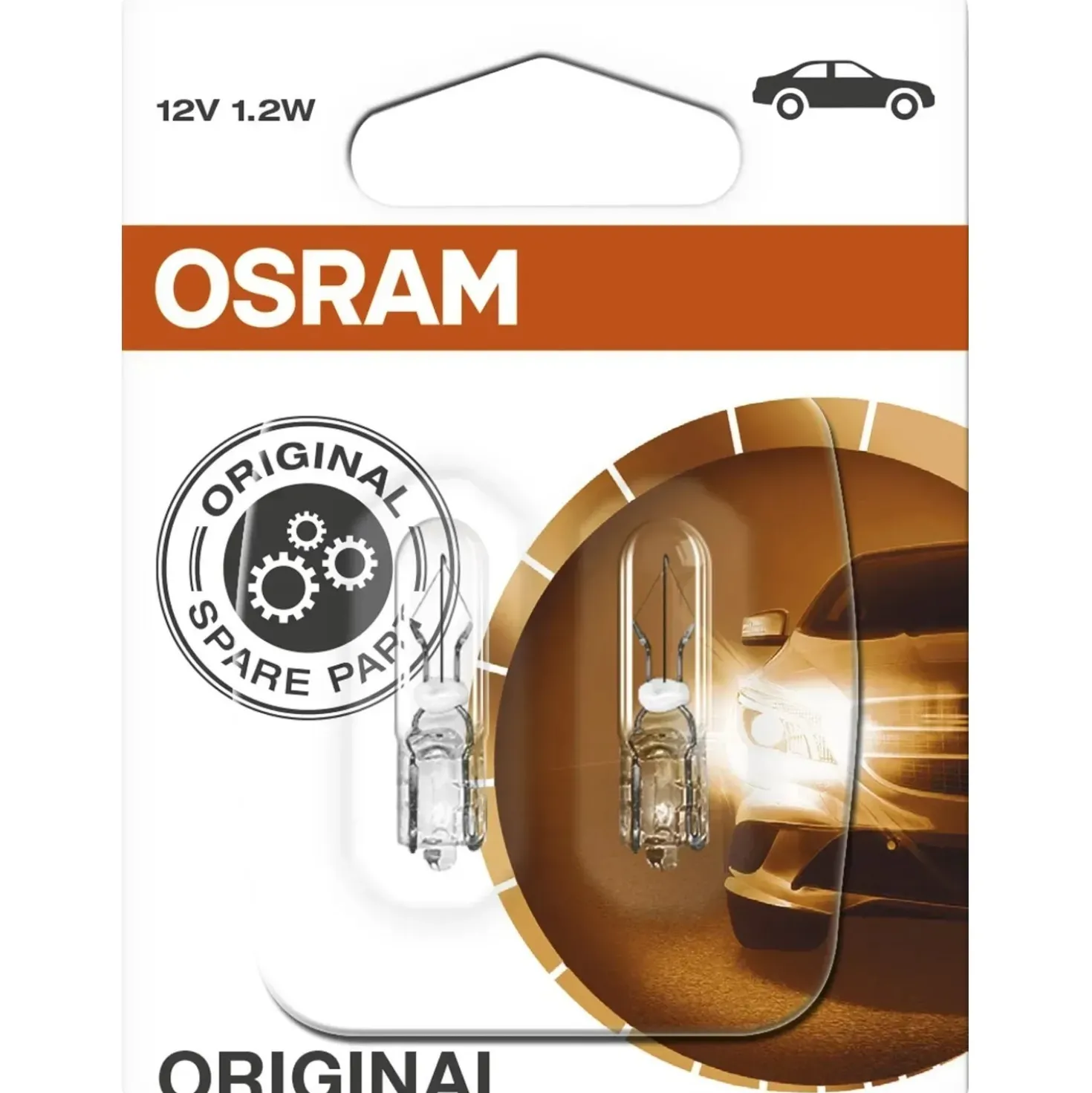 Lampadina auto Osram bulbo schiacciato W1,2W 12 V