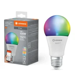 Lampadina LED a goccia Ledvance Smart Home WiFi RGBW E27 1521 lm