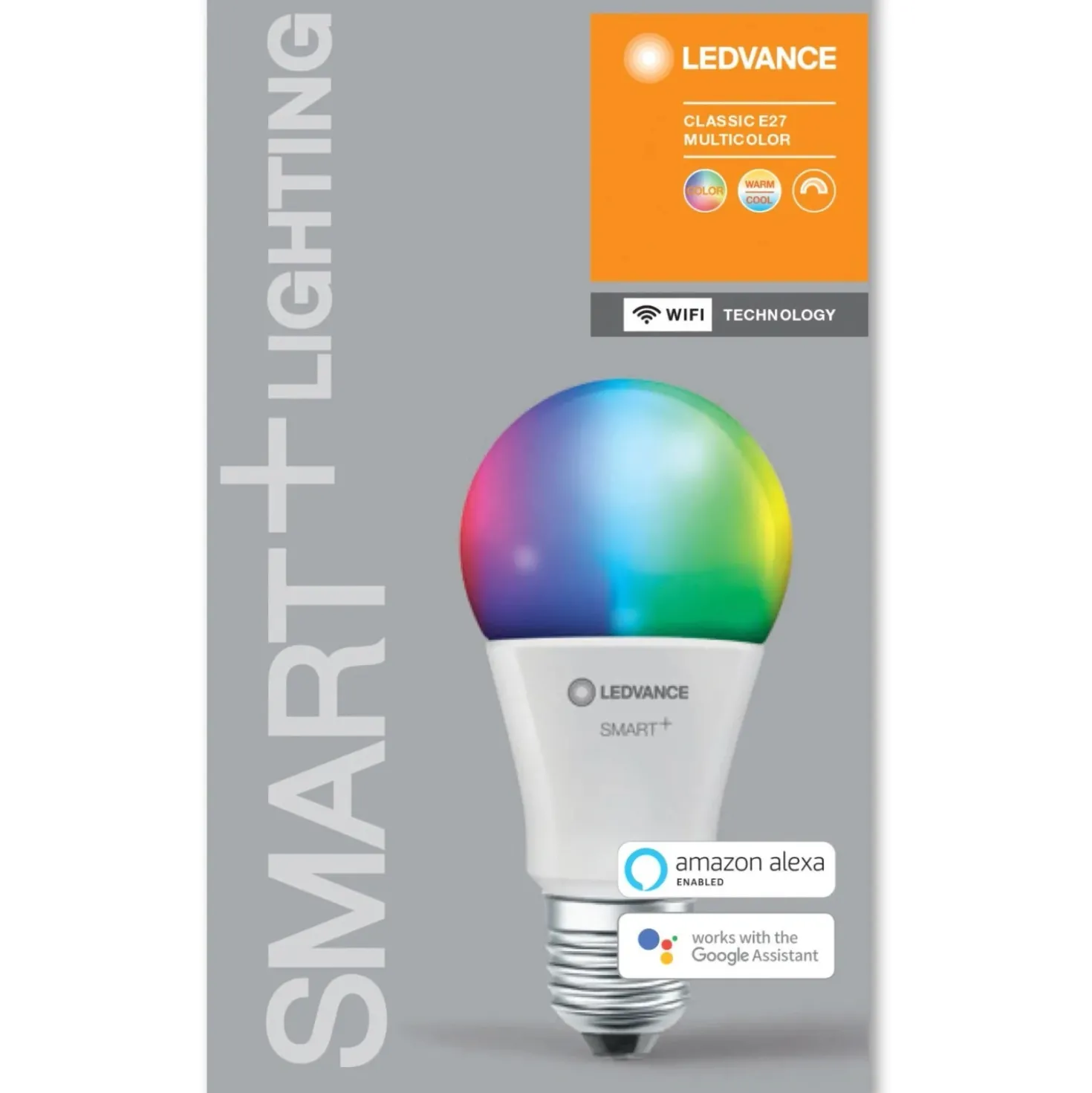 Lampadina LED a goccia Ledvance Smart Home WiFi RGBW E27 2700-6500 K 60 W 806 lm