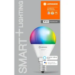 Lampadina LED a sfera Ledvance Smart Home WiFi RGBW E14 2700-6500 K 40 W 470 lm