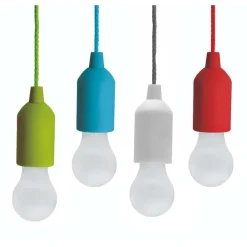 Lampadina LED appendibile Pull light a batterie rosso