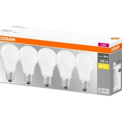 Lampadina LED E27 a goccia smerigliata Osram 806 lm bianco caldo 5 pz