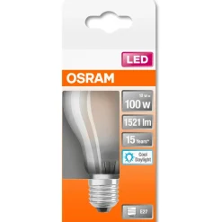 Lampadina LED E27 a goccia smerigliata Osram Star 1521 lm bianco freddo