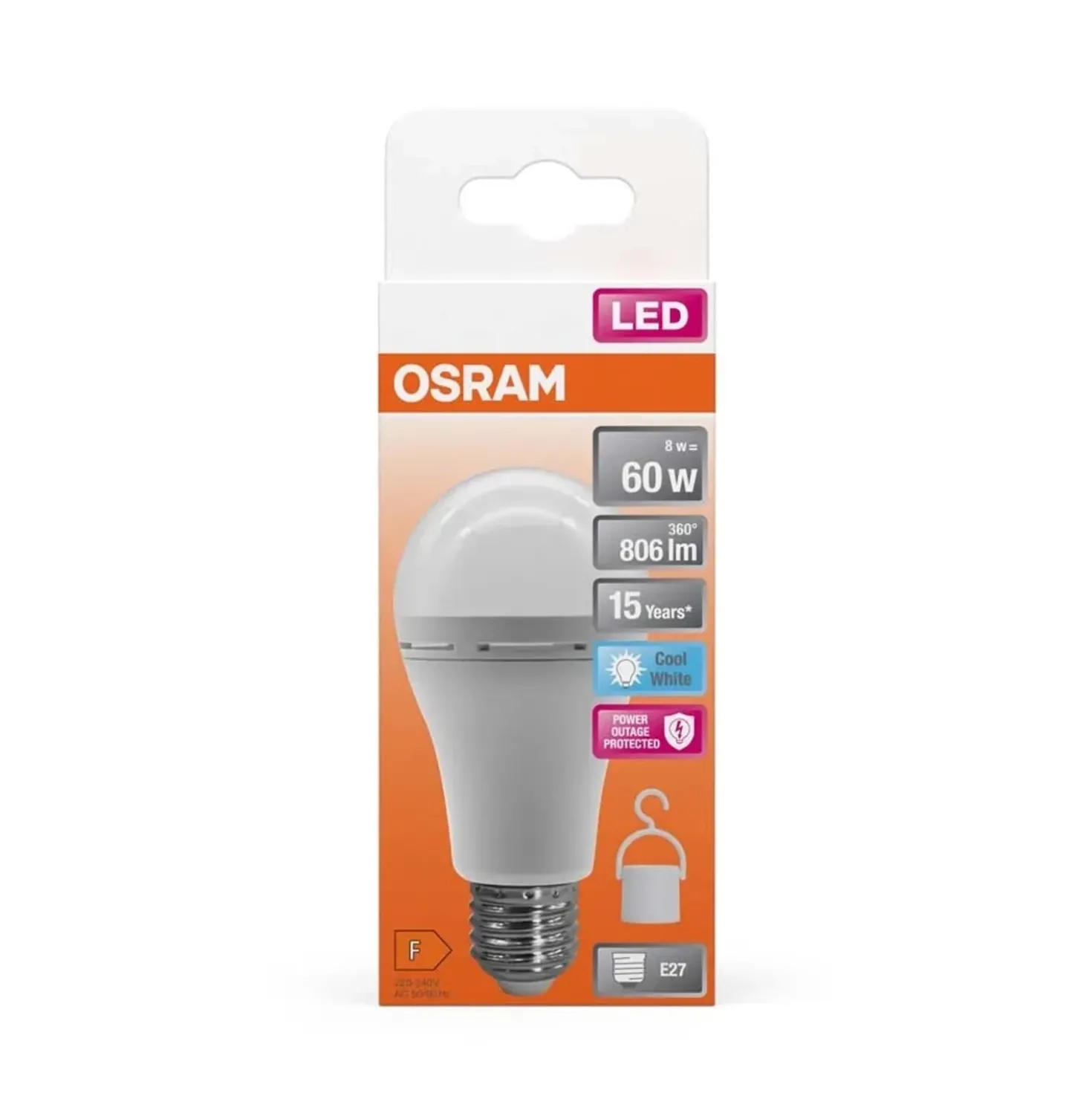 Lampadina LED E27 ricaricabile Osram 806 lm bianco neutro