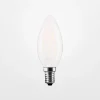 Lampadina LED filamento oliva frost E14 4W 480 lumens