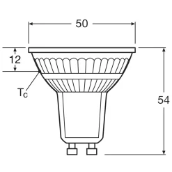 Lampadina LED GU10 riflettore Osram PAR16 Bianco caldo 2,4 W 230 lm 5,4x5 cm