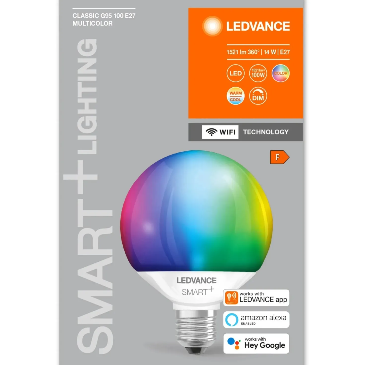 Lampadina LED Ledvance Smart Home+Wifi Globe E27 14 W 1521 lm 2700-6500 K RGBW