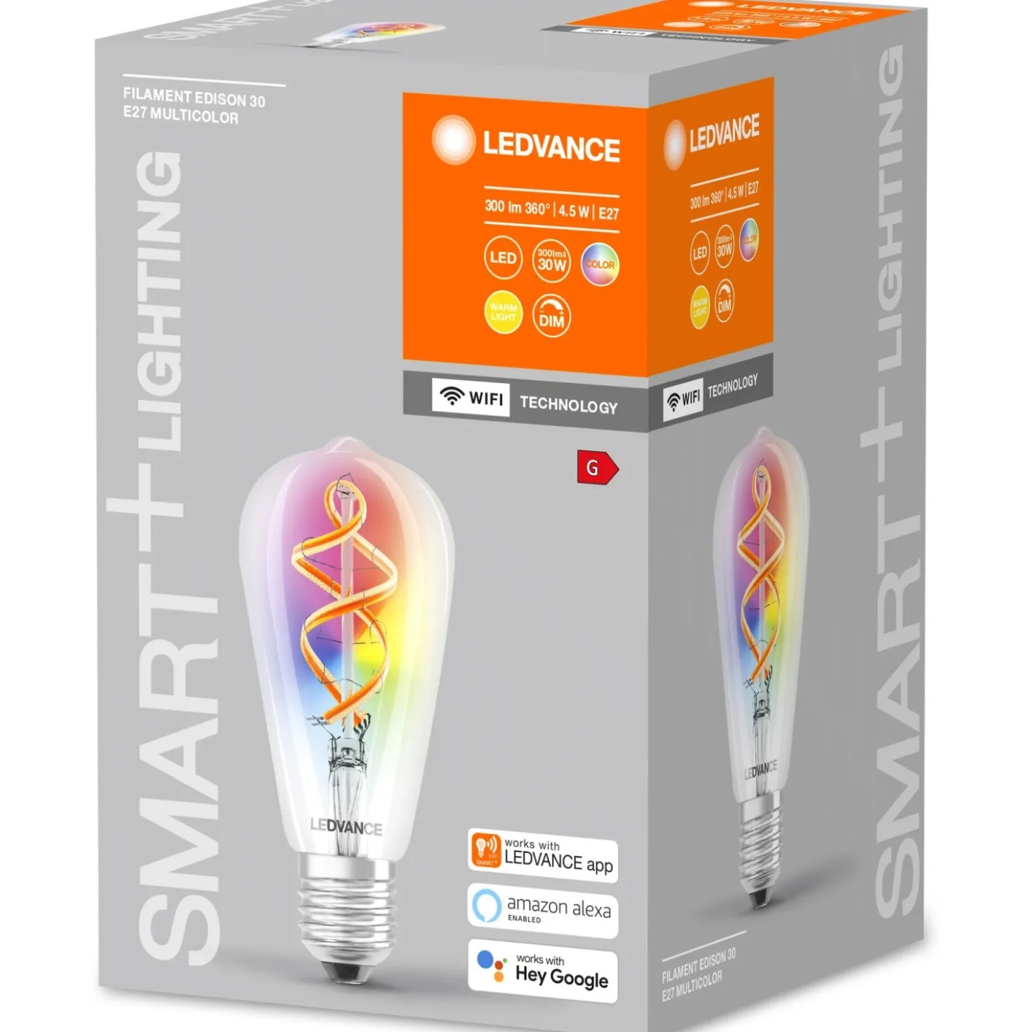 Lampadina LED Ledvance Smart Home+Wifi Edison E27 4,5 W 300 lm 2700 K RGBW