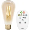 Lampadina LED ST64 iDual Smart Home a filamento con telecomando ambra