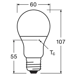 Lampadine LED E27 a goccia smerigliata Osram 806 lm bianco caldo 3 pz