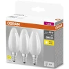 Lampadine LED E14 forma a candela Osram 806lm bianco opaco 3 pz 2700K