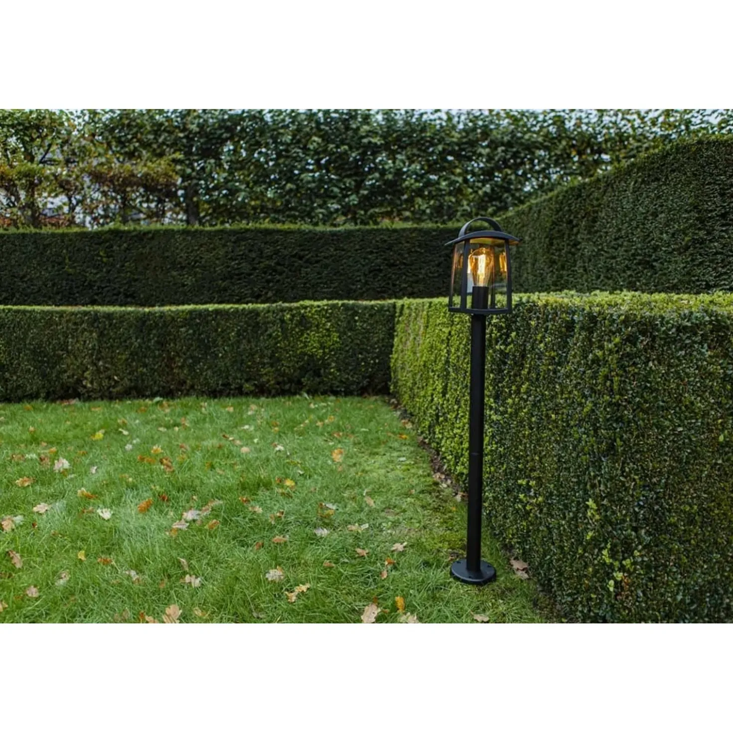 Lampioncino da esterno E27 Kelseynero 40 W H 103 cm