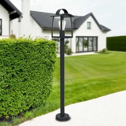 Lampioncino da esterno E27 Kelseynero 40 W H 103 cm